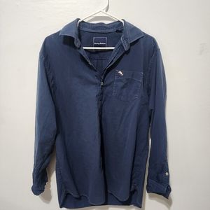 Tommy Bahama Silk Blend M Button Down Navy